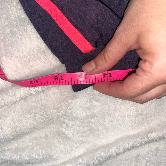 Under Armour Women's Purple Running Shorts with Neon Orange and Pink Accents - Picture 10 of 12